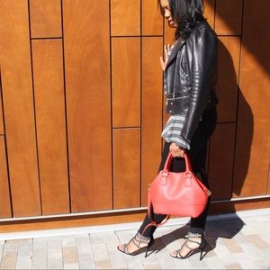 Red Target Bucket Bag